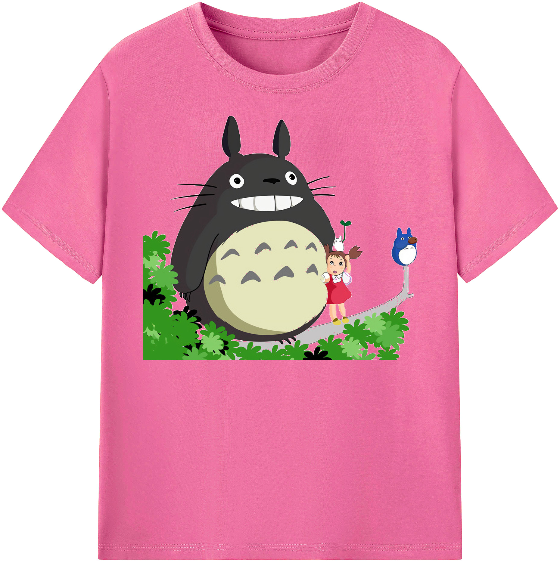 （画像用） となりのトトロ 草壁メイ 草壁サツキ My Neighbor Totoro Satsuki Kusakabe Mei Kusakabe レディースカジュアルプリントTシャツ（綿100％）